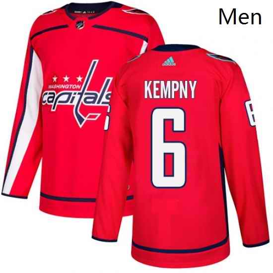 Mens Adidas Washington Capitals 6 Michal Kempny Premier Red Home NHL Jersey